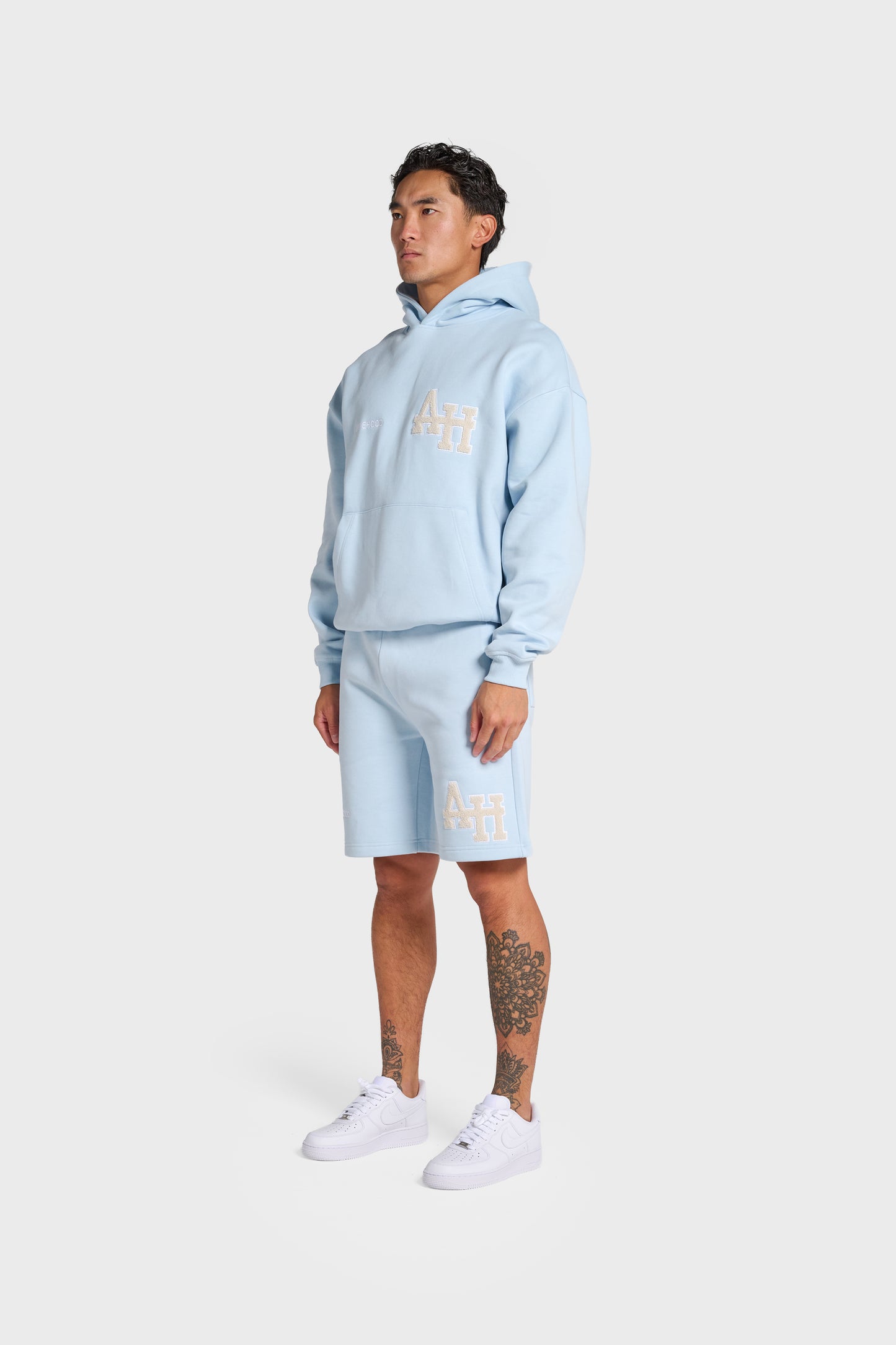 COLLEGE HOODY - BABY BLUE