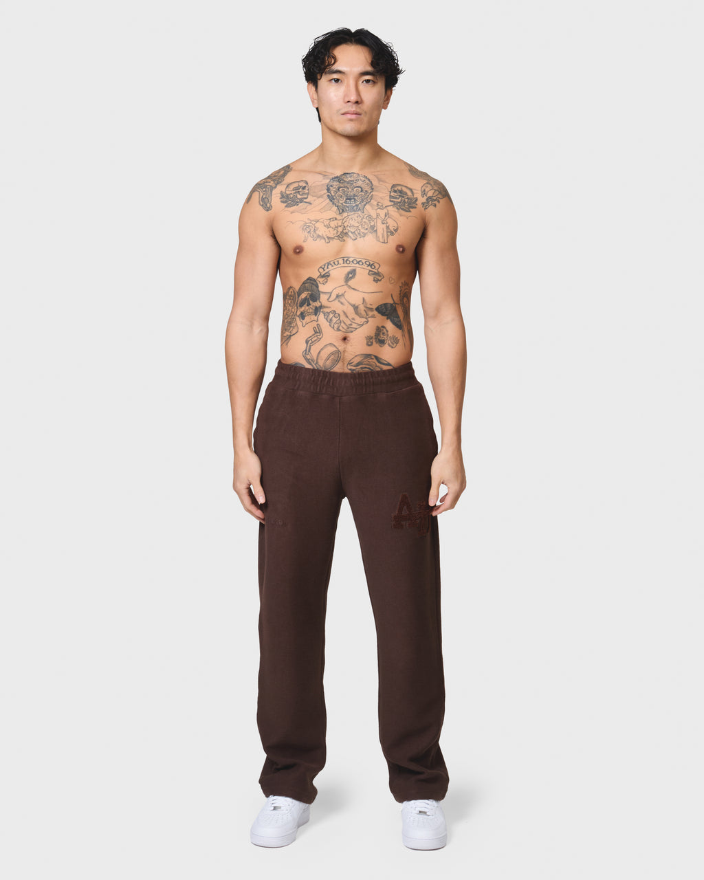 COLLEGE JOGGERS - WASHED BROWN
