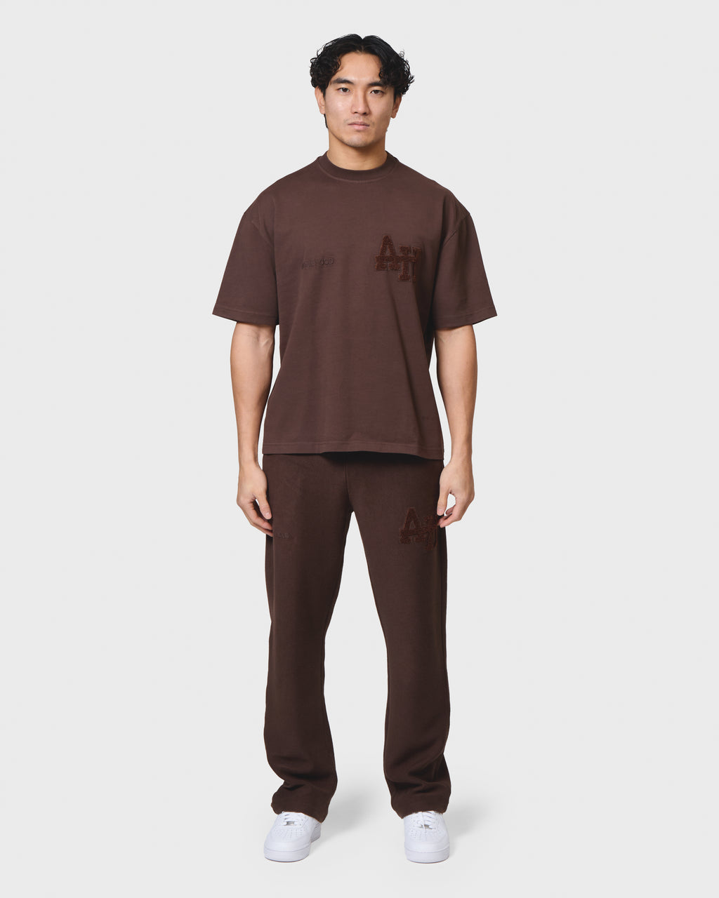 COLLEGE TSHIRT - WASHED BROWN