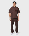 COLLEGE TSHIRT - WASHED BROWN