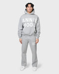 APPLIQUE HOODY - GREY