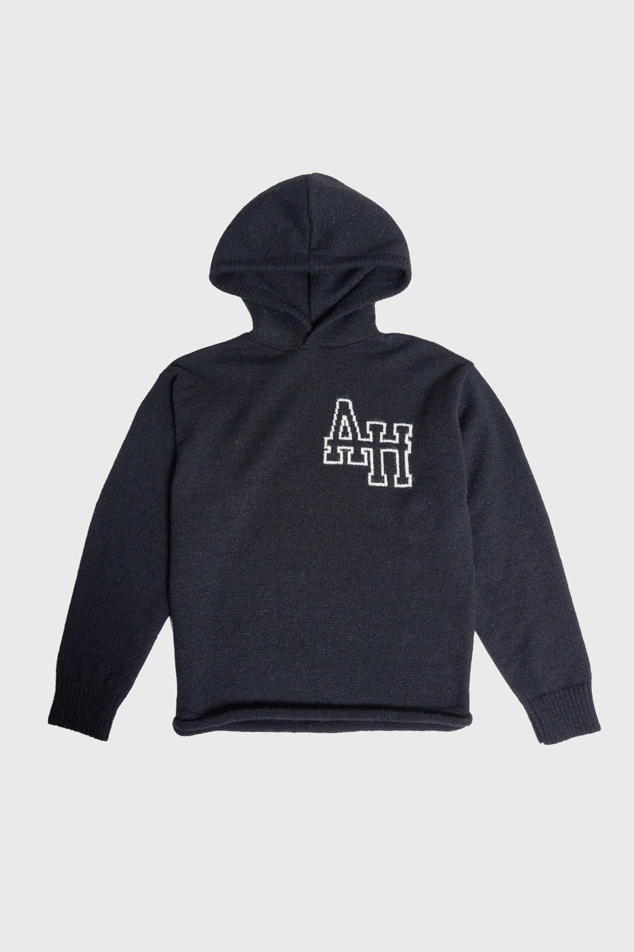 KNIT HOODY - BLACK