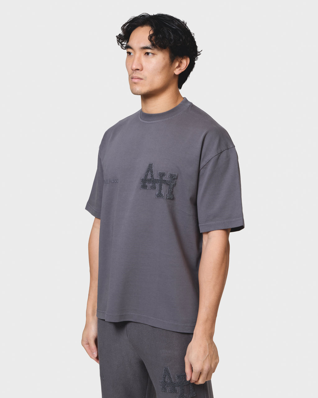 COLLEGE TSHIRT - WASHED BLACK