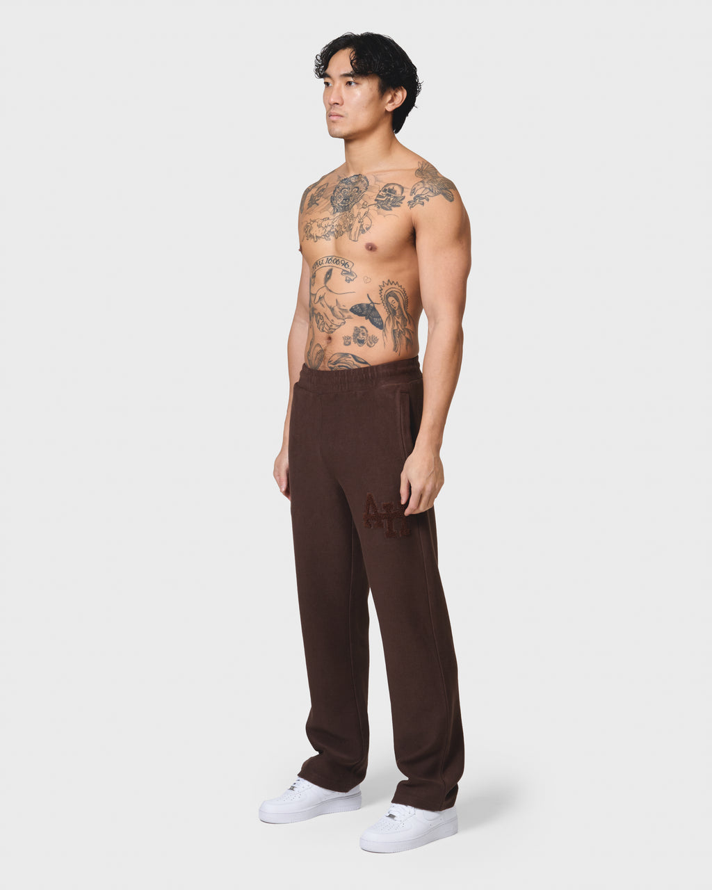 COLLEGE JOGGERS - WASHED BROWN