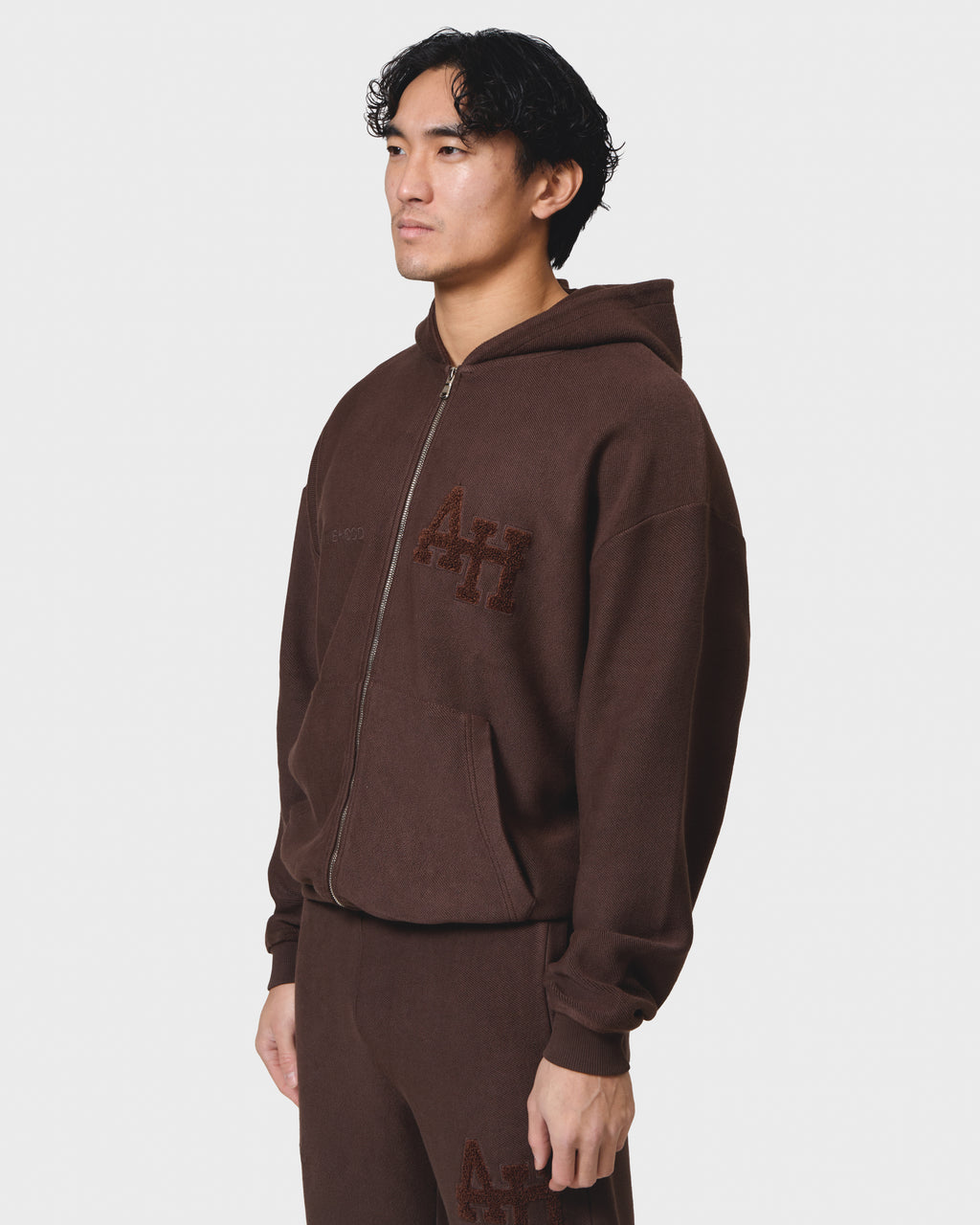 COLLEGE ZIP - WASHED BROWN