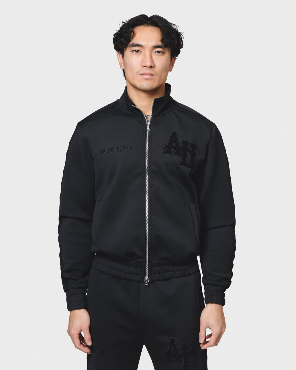 COLLEGE TRACK JACKET - BLACK