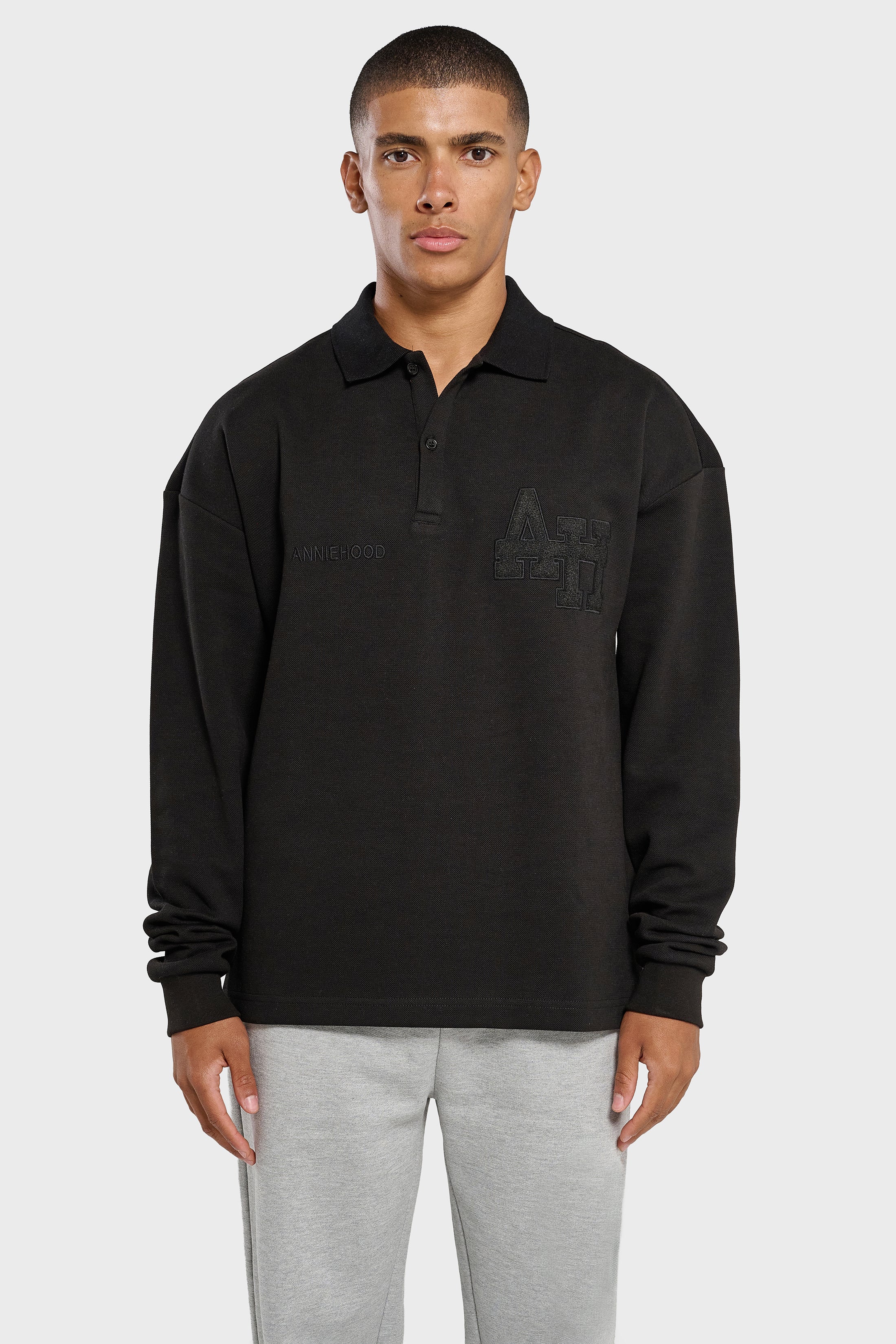 COLLEGE POLO - BLACK