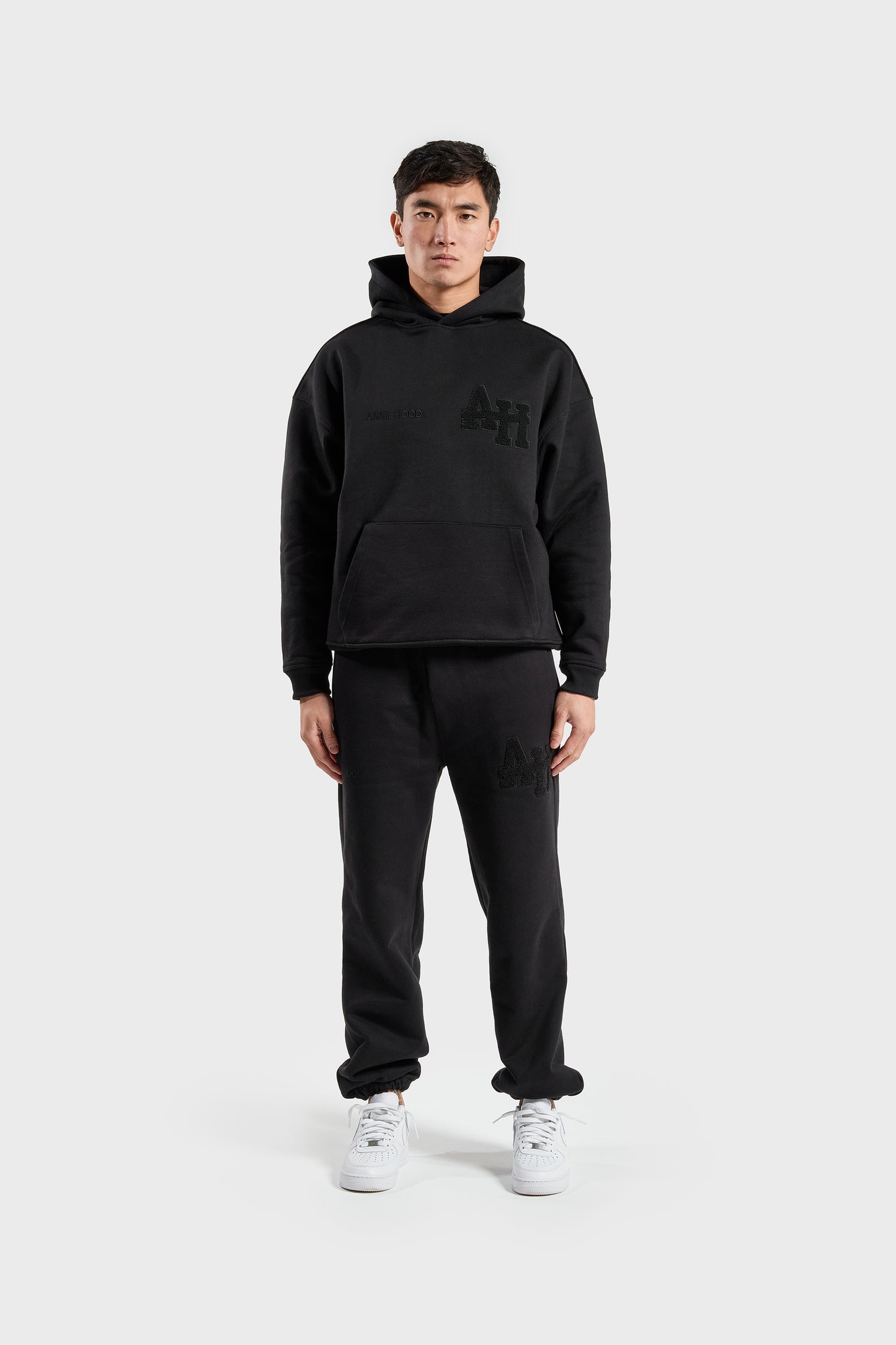 COLLEGE HOODY - BLK/BLK