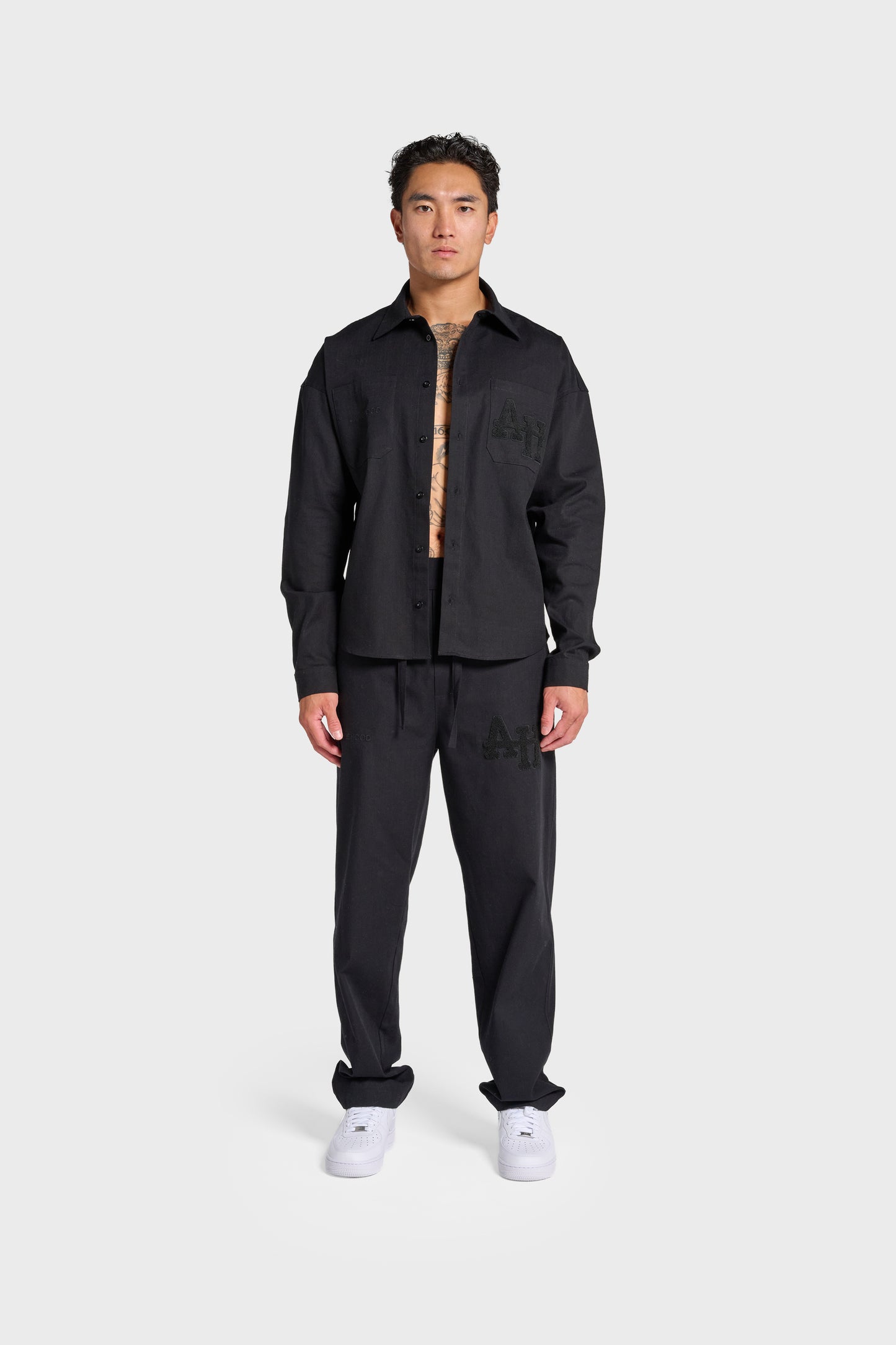 LINEN SHIRT - BLACK