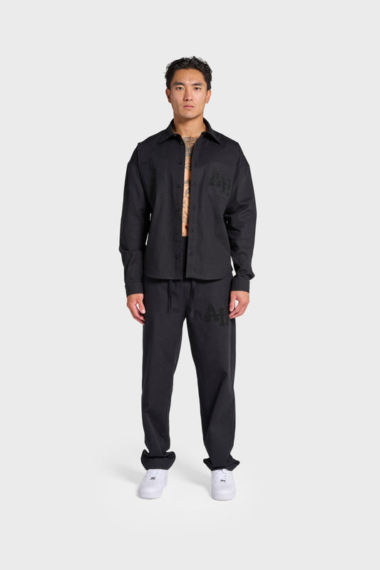 LINEN SHIRT - BLACK