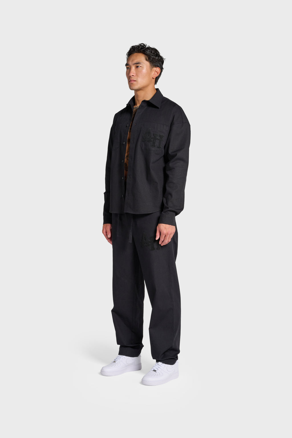 LINEN SHIRT - BLACK