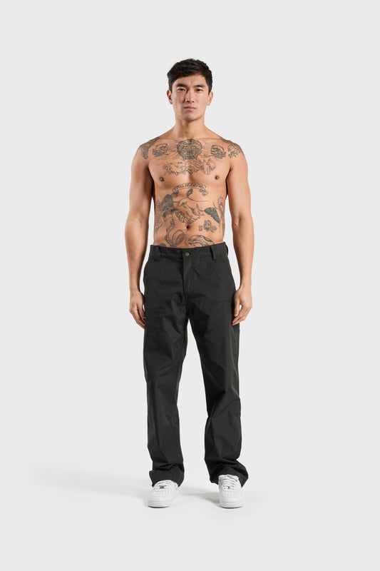 NYLON TRACKPANTS BLACK