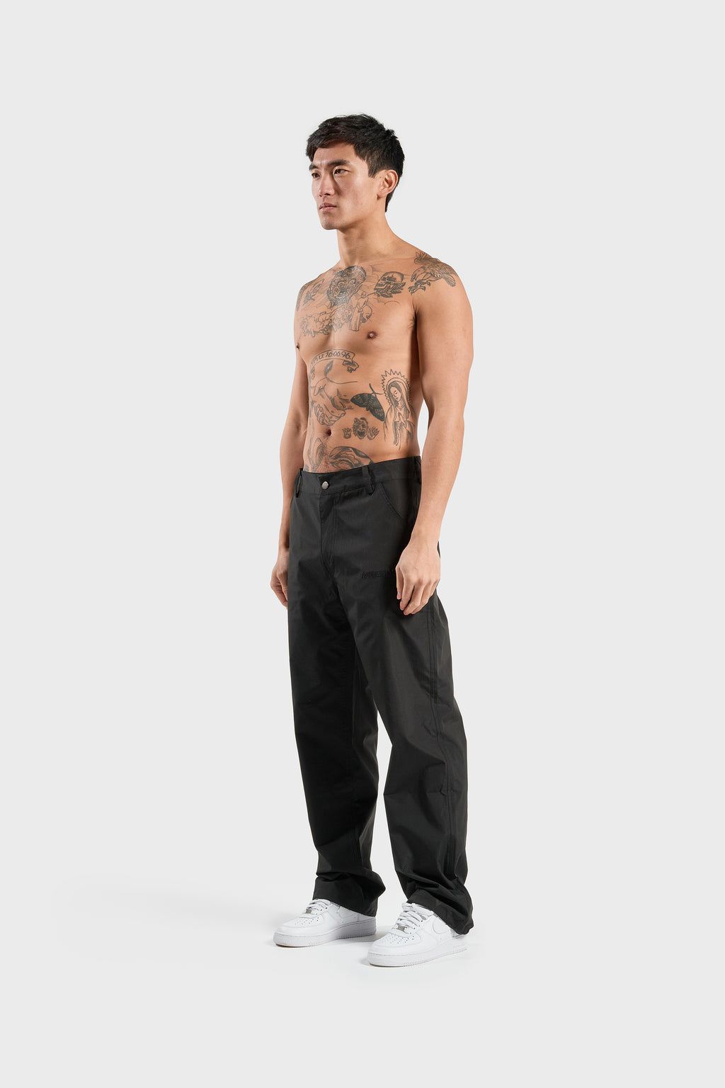 NYLON TRACKPANTS BLACK