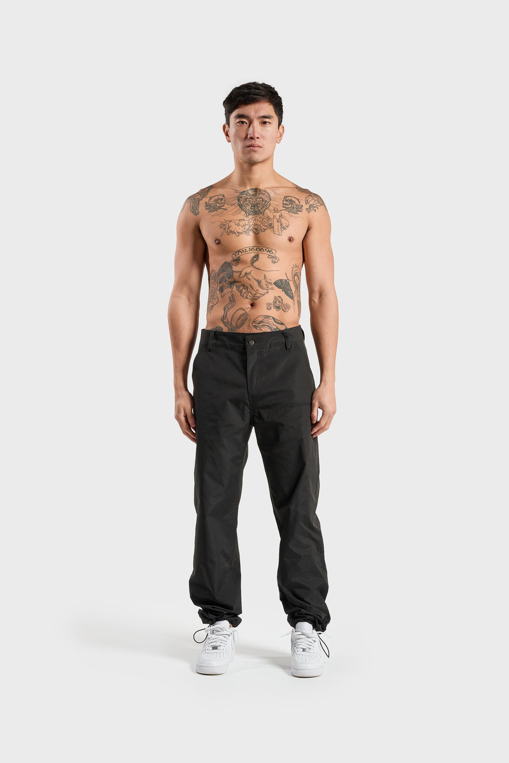 NYLON TRACKPANTS BLACK