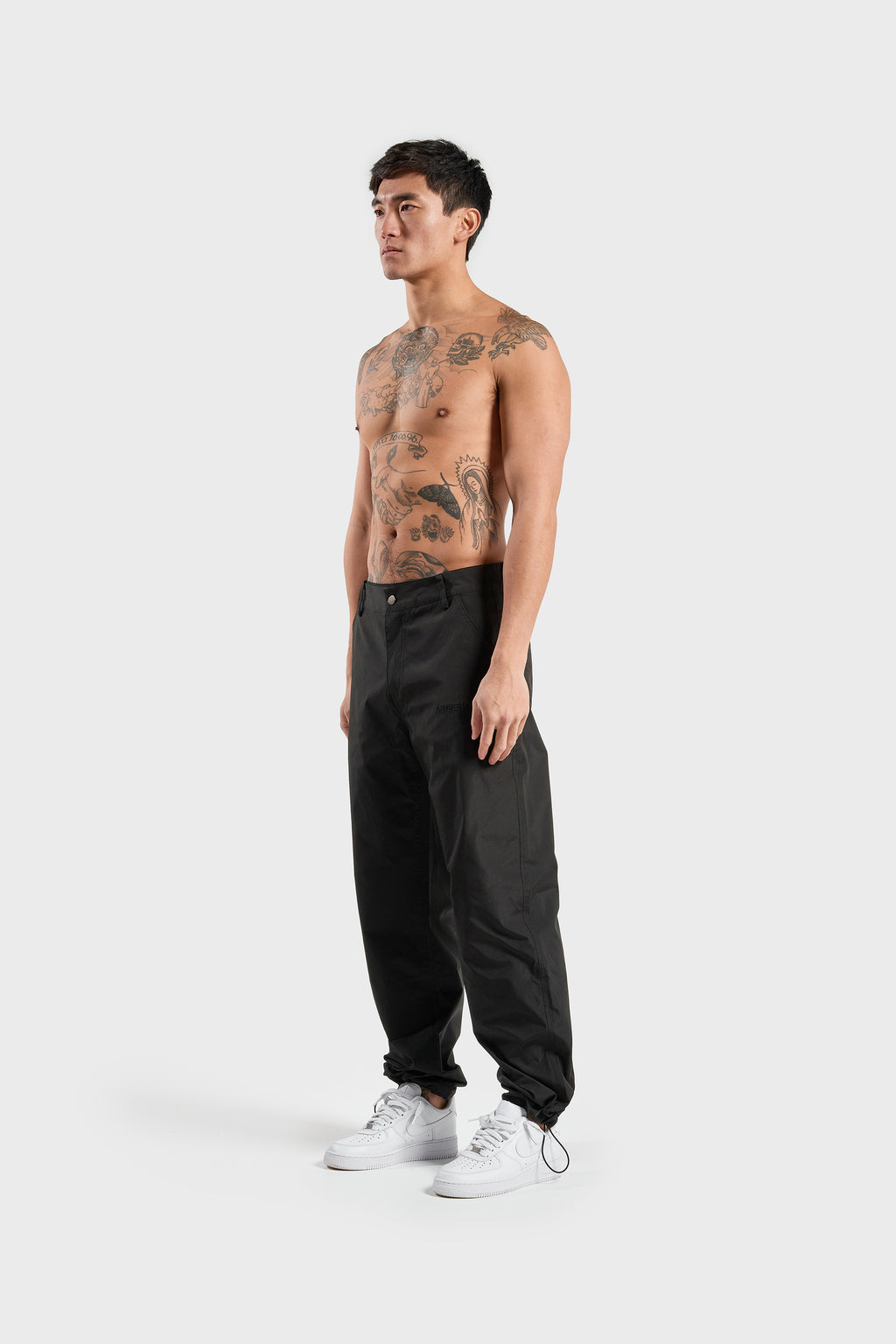 NYLON TRACKPANTS BLACK