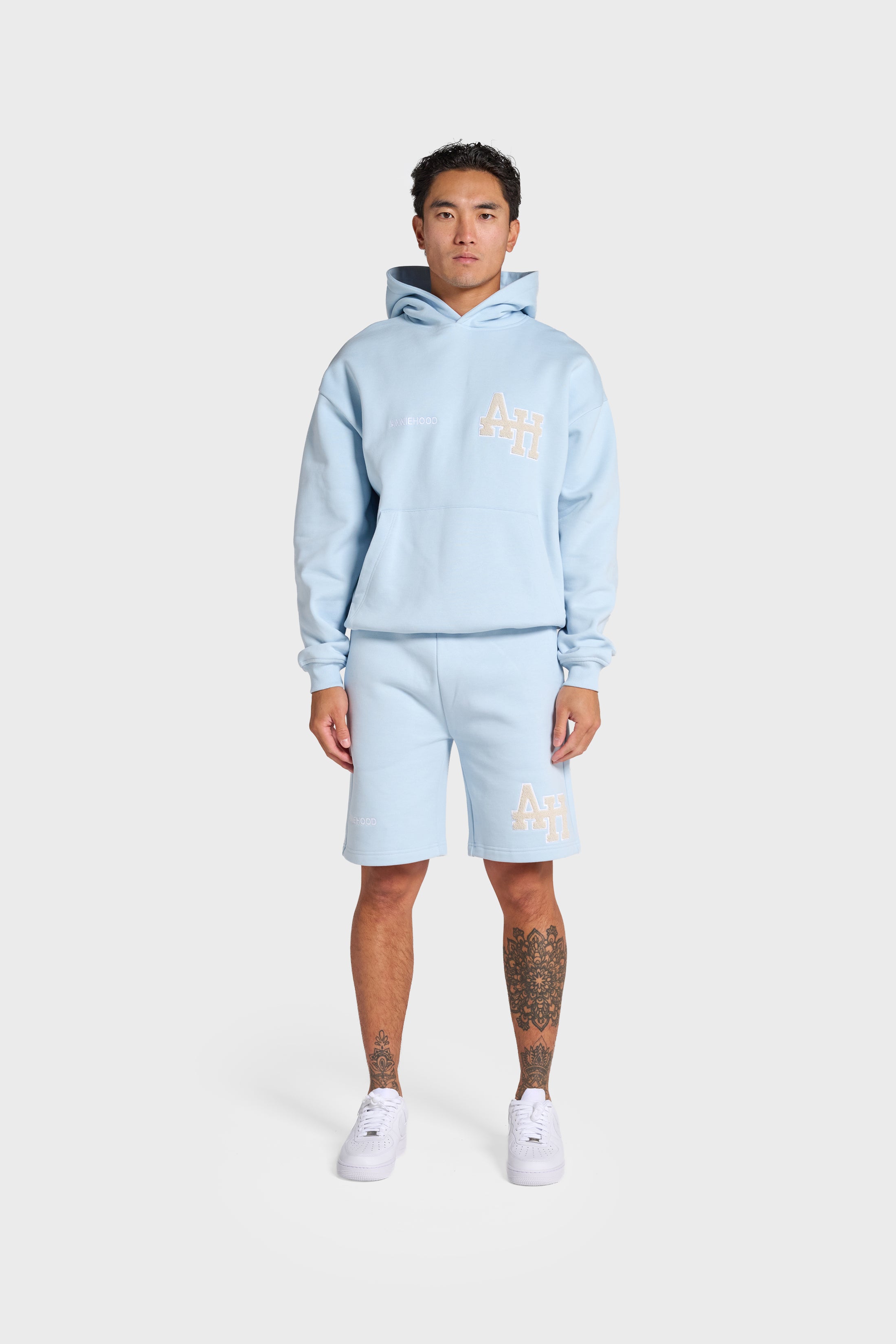 COLLEGE HOODY - BABY BLUE