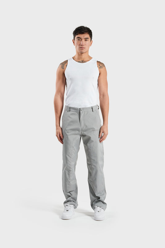 NYLON TRACKPANTS - SILVER