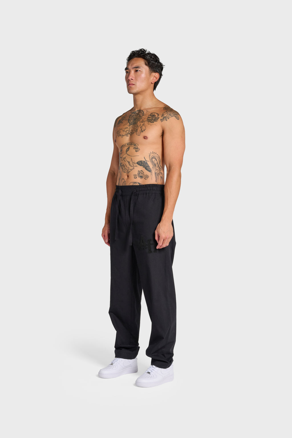 LINEN TROUSER - BLACK