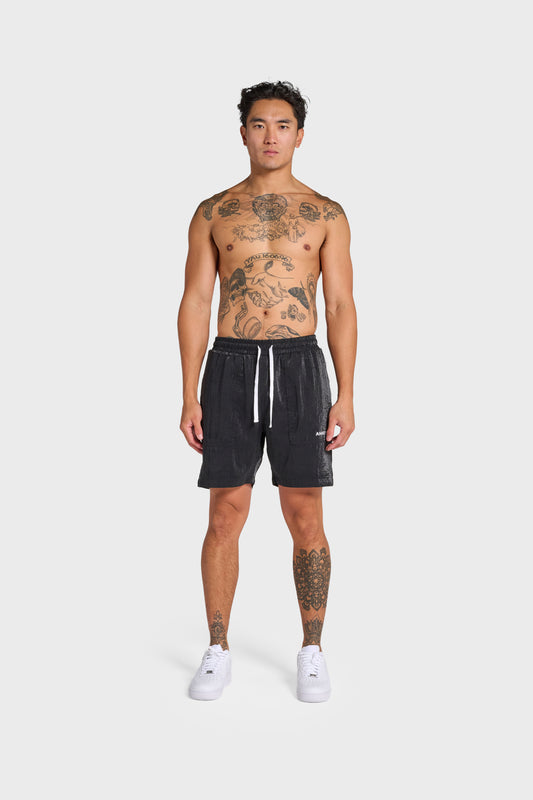 NYLON SHORTS - BLACK