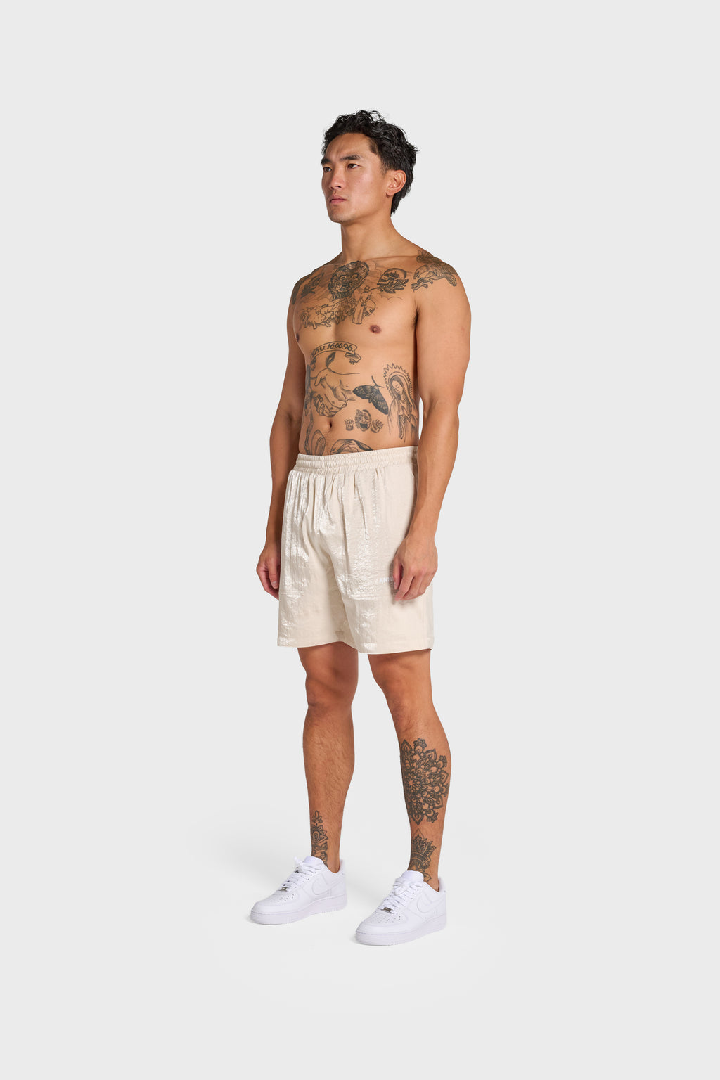 NYLON SHORTS - SILVER