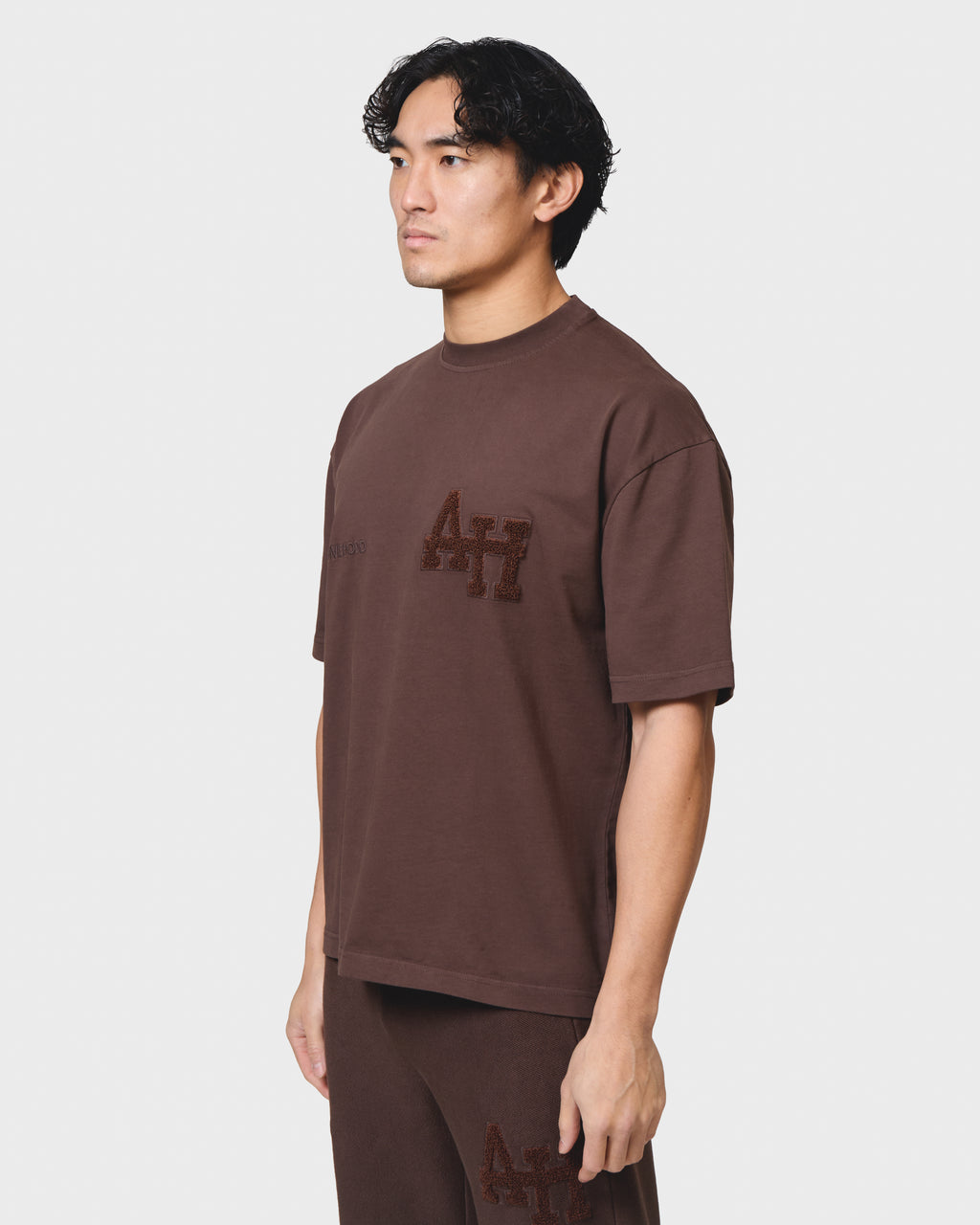COLLEGE TSHIRT - WASHED BROWN