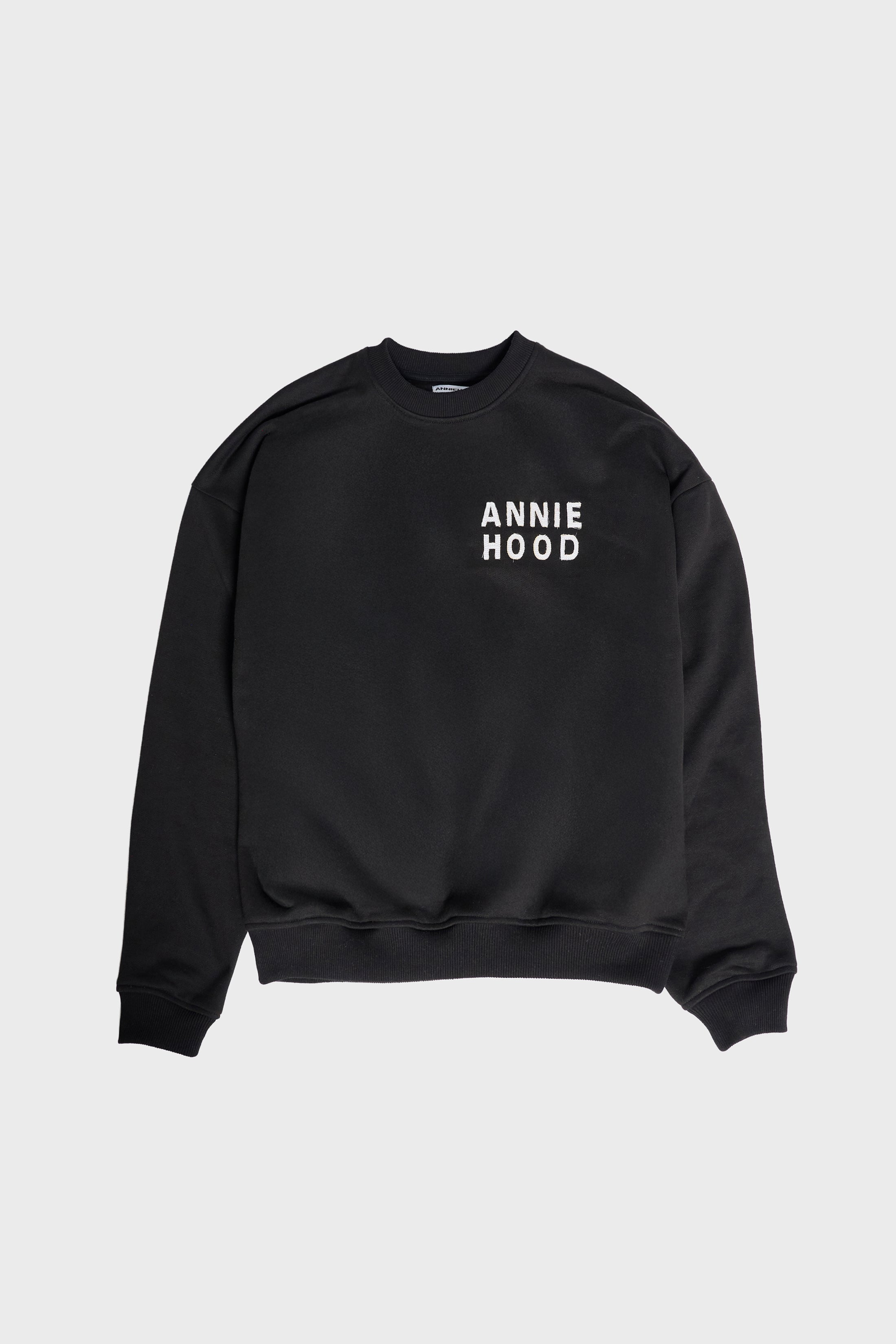 APPLIQUÉ SWEATER - BLACK
